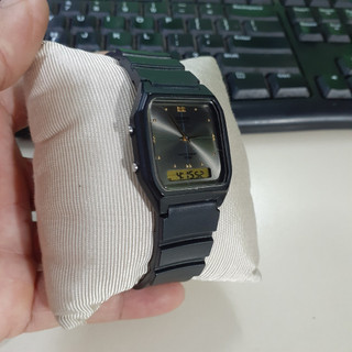 Đồng hồ si Nhật nam Casio form tanks 2 máy  second hand