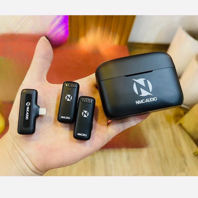 Micro cài áo không dây loại 2 micro dành cho thu âm điện thoại NMC Audio NMC 2811 chất lượng cao thu xa 30m đến 50m