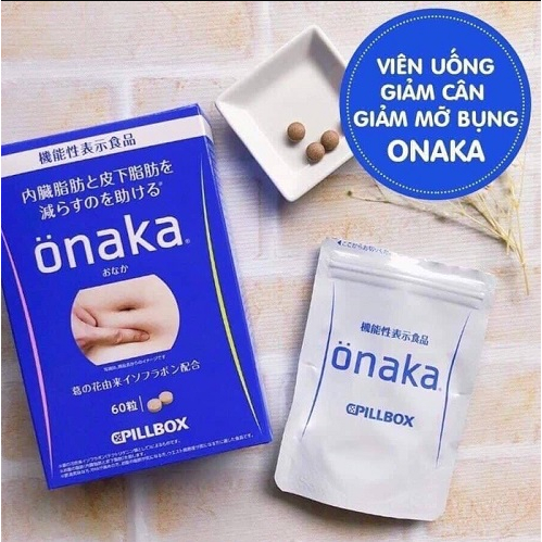 Viên uống giảm mỡ bụng Pillbox Onaka Nhật 60 viên