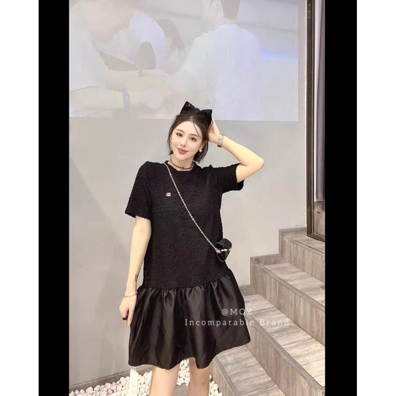 Váy bầu, váy suông đuôi cá kèm túi hàng QC