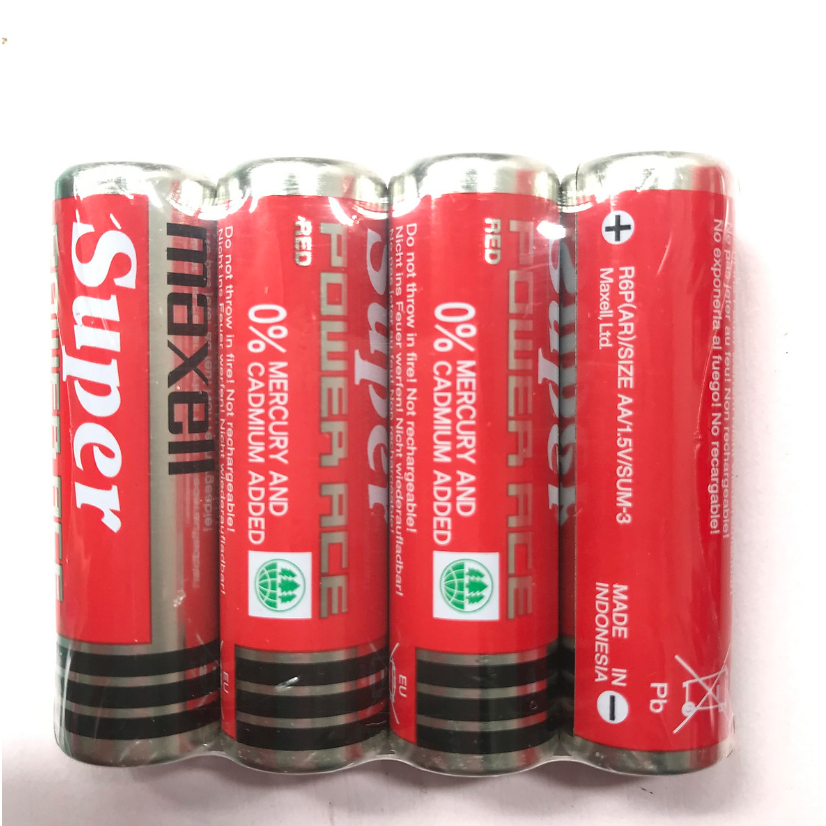 Pin AA Maxell Super Power Ace Red 1.5V  - Hàng chính hãng