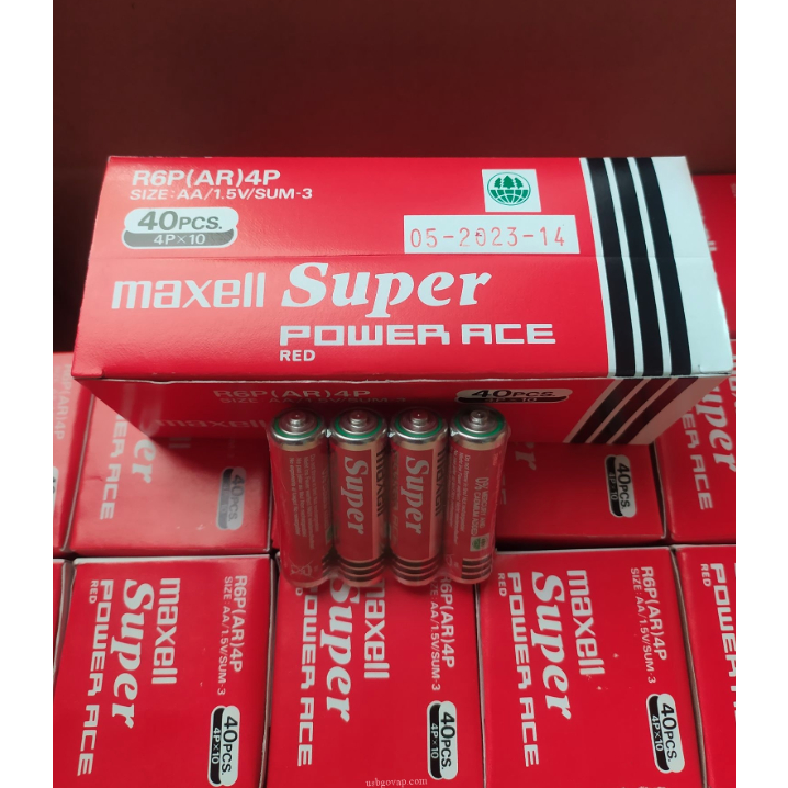 Pin AA Maxell Super Power Ace Red 1.5V  - Hàng chính hãng
