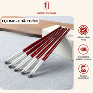 Cọ dặm làm ombre đầu tròn chéo, cọ dùng dặm nhũ cán gỗ