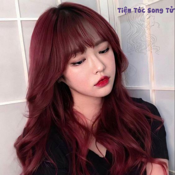 Sét Nhuộm Tóc Màu Đỏ Cherry Nhuộm Tại Nhà Tặng Oxi Và Găng Tay