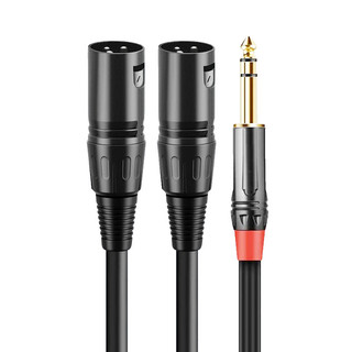 Dây cáp âm thanh 6.5mm ra 2 đầu Canon Đực