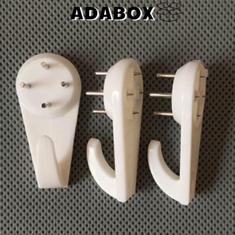Combo 10 Đinh Treo Khunh Tranh Ảnh 4 Chân Ghim Tường Kèm Móc Treo Đồ Đa Năng