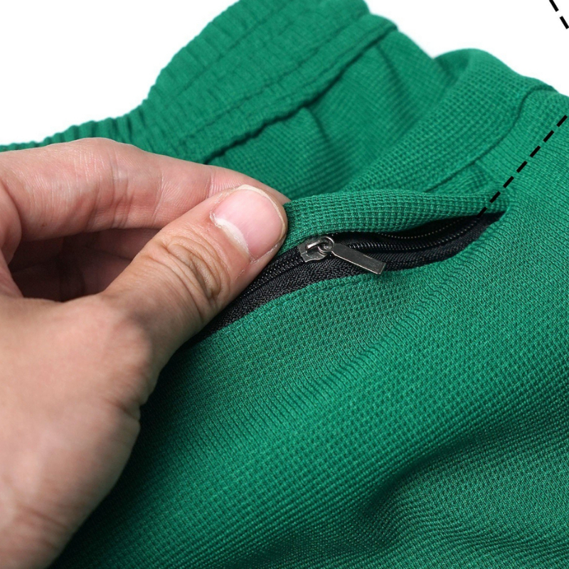 Bộ quần áo thể thao nam ASHE cộc tay vải cotton phối 2 vạch kẻ trẻ trung B2