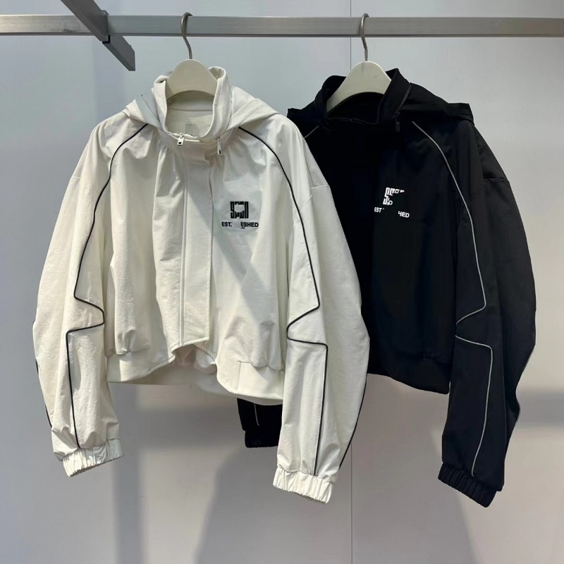 Áo Khoác Dù 2 Lớp PHối Sọc &amp; Thêu Logo Trước, Có Nón Chống Nắng, Nón Tháo Rời Được Mẫu Mới - ĐĂNG QUANG CLOTHER