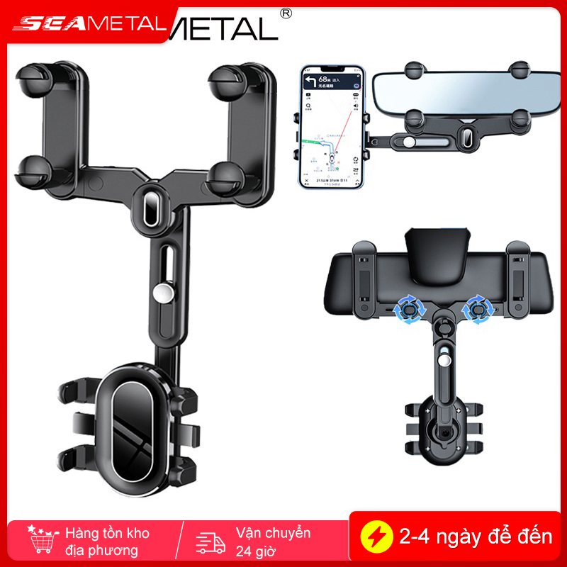 Giá đỡ điện thoại SEAMETAL có thể điều chỉnh được gắn giá đỡ gương chiếu hậu trên ô tô 4.0-7.0 inch