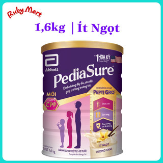 Sữa bột Pediasure Lon 1,6kg Hương Vani Ít Ngọt