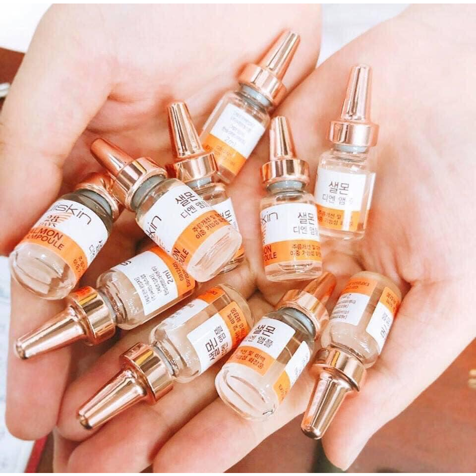 Tinh chất Tế bào gốc từ DNA cá hồi phục hồi da sau 28 ngày Serum Suiskin Salmon DN Ampoule