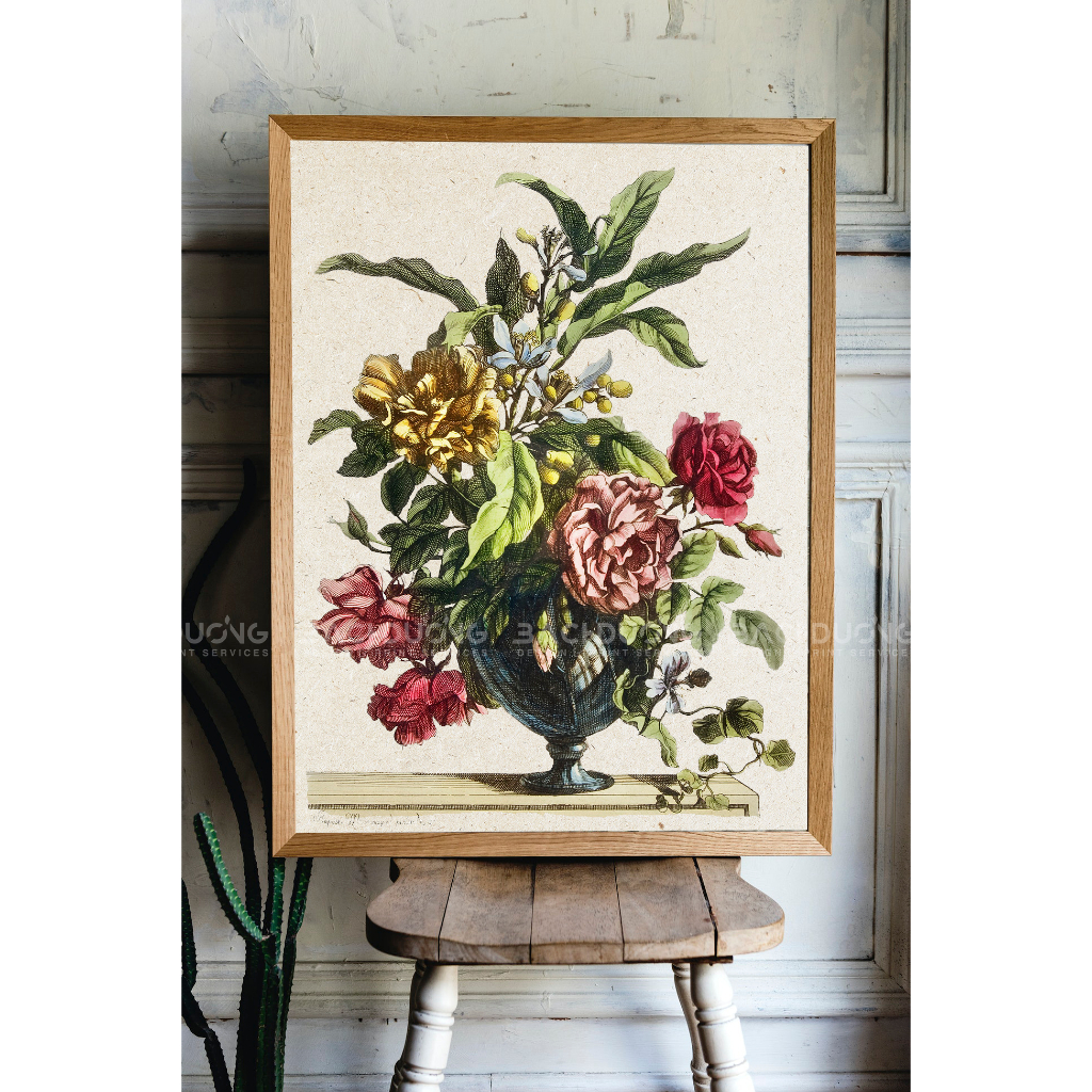 Tranh Canvas Vintage Decor trang trí nhà cửa tranh để bàn trang trí phòng ngủ phòng khách