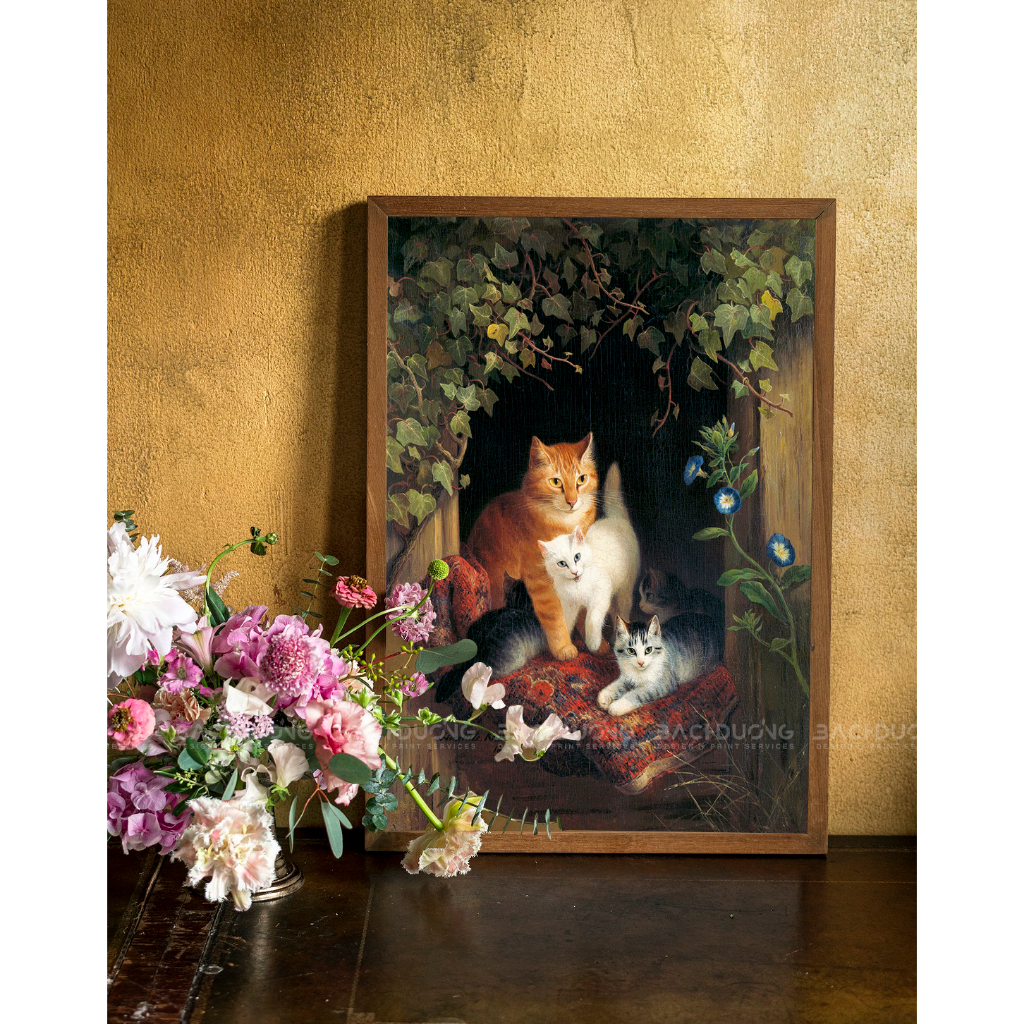 Tranh Canvas Vintage Decor trang trí nhà cửa tranh để bàn trang trí phòng ngủ phòng khách