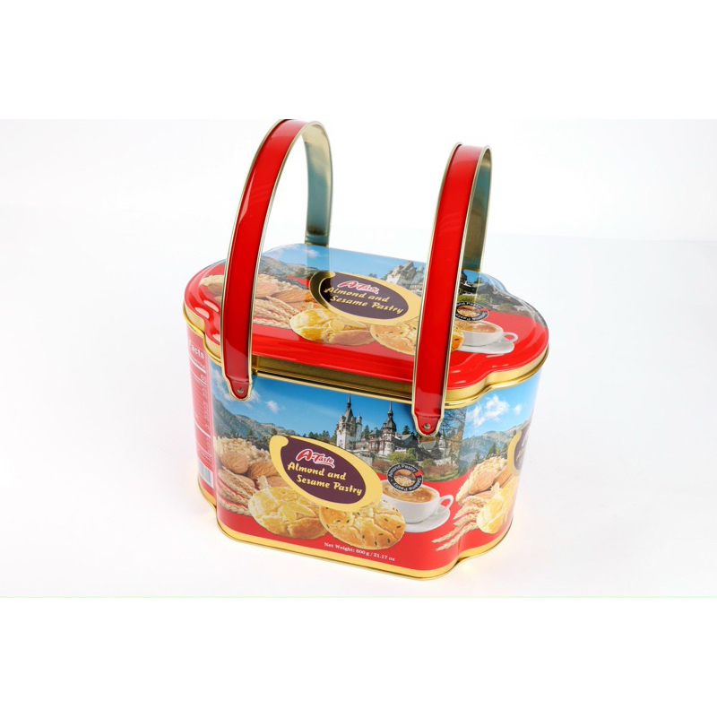 Bánh quy A-Taste Hạnh Nhân - Almond Pastry hộp thiếc 468g