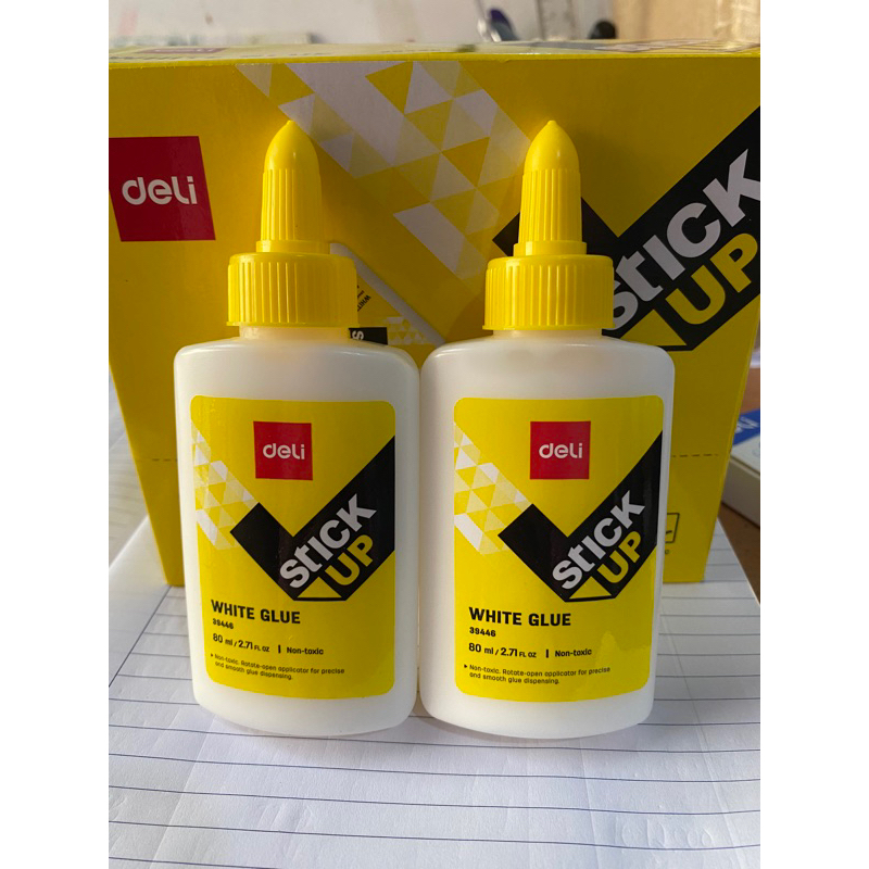 Keo sữa Deli 39446 (40ml), độ kết dính nhanh, dán các loại thảm và giấy