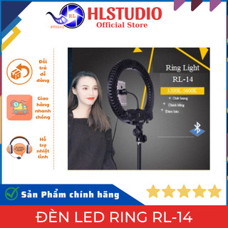 Đèn Led Ring RL-14 Điều Chỉnh 2 Nhiệt Màu Vàng, Trắng Quay Chụp, Makeup HL Studio
