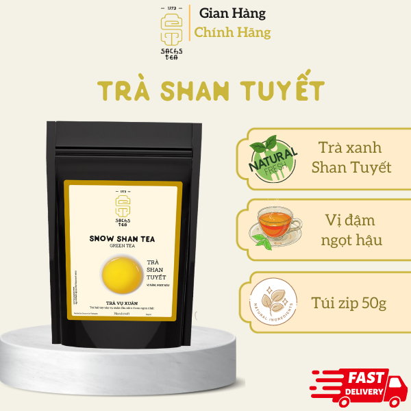 Trà hữu cơ Shan Tuyết SACHS TEA 1773 vị nguyên bản 50g/túi
