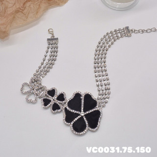 vòng cổ choker hoa đính đá