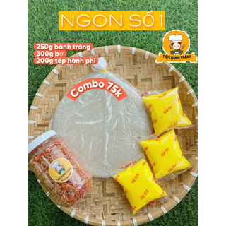 Bánh tráng phơi sương bơ muối tép hành phi combo 75k_lĩnh beo