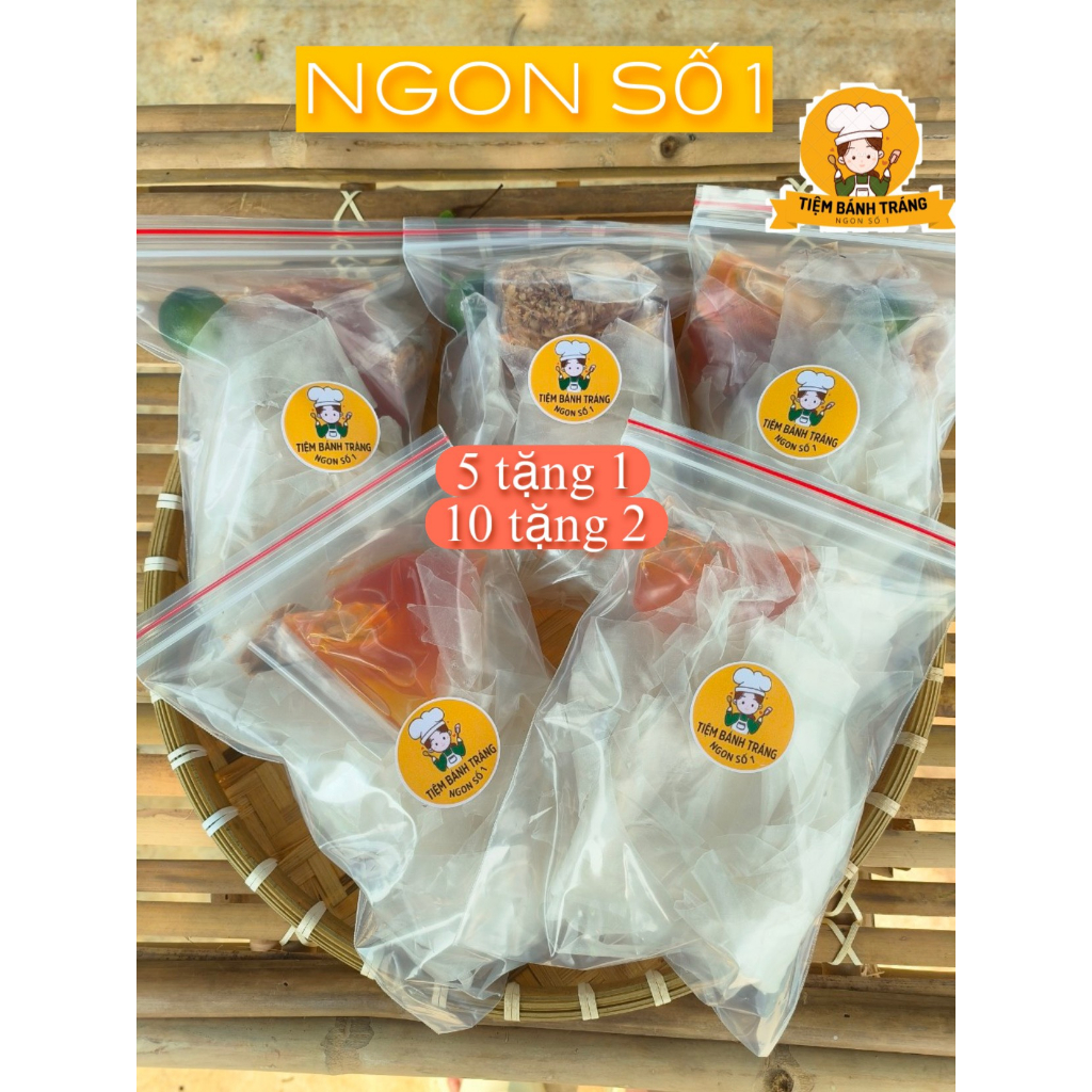 Bánh tráng phơi sương sa tế , tỏi ớt COMBO 5 TẶNG 1_LĨNH BEO