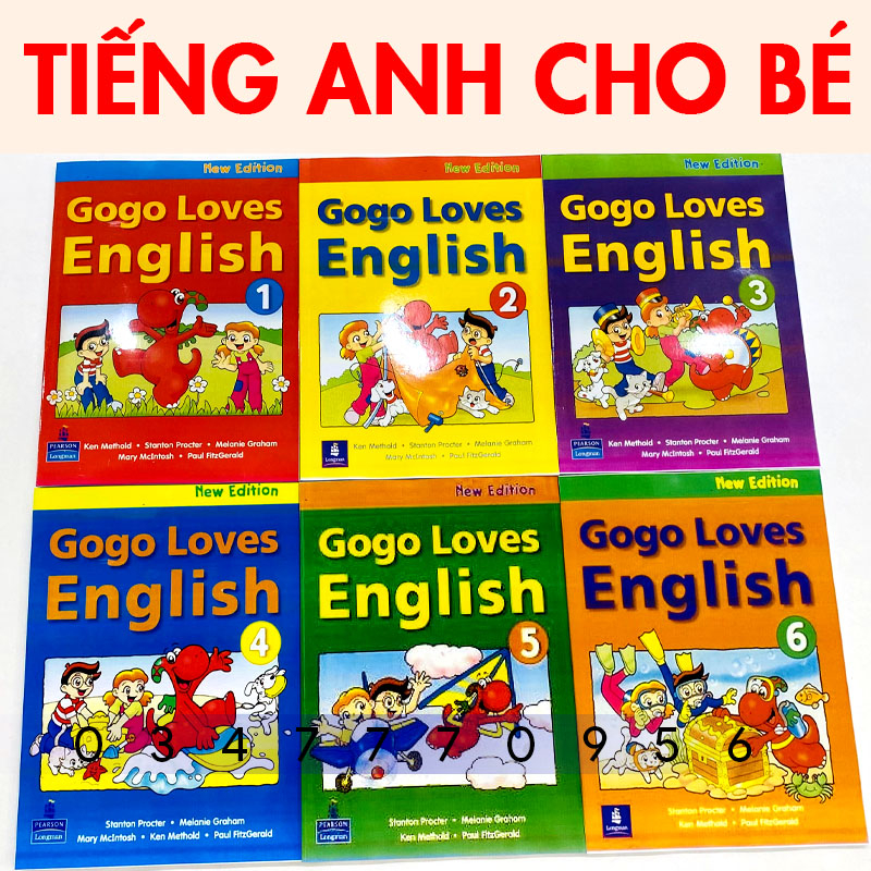 Trọn bộ Gogo loves english level 1-6 tùy chọn tặng kèm Writing giá không đổi tặng kèm file nghe