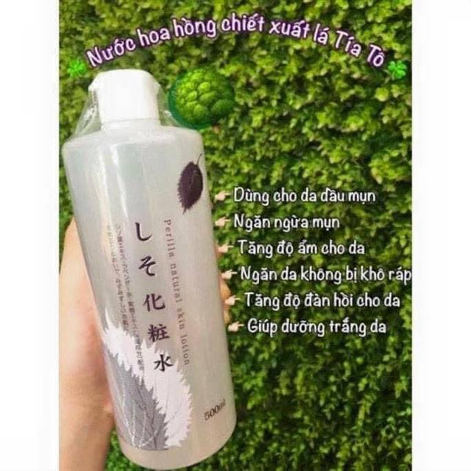 Nước Hoa Hồng Chinoshio Dokudami Chiết Xuất Lá Tía Tô 500ml Perilla Natural Skin Lotion