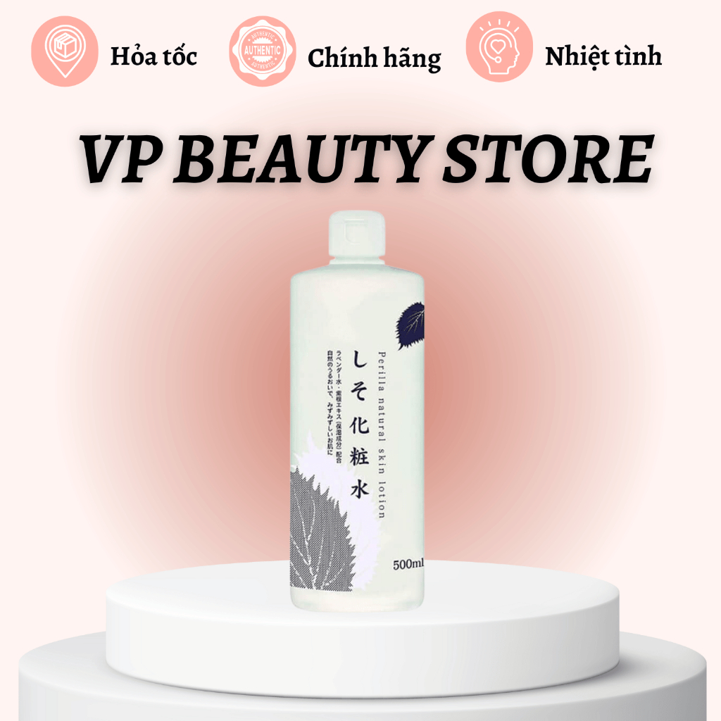 Nước Hoa Hồng Chinoshio Dokudami Chiết Xuất Lá Tía Tô 500ml Perilla Natural Skin Lotion