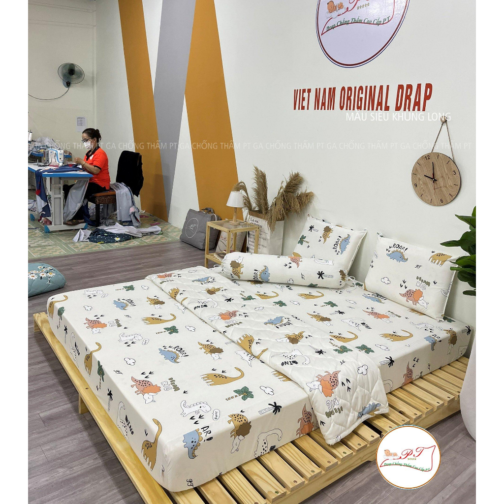 Ga Chống Thấm PT Lụa Organic Siêu Mềm Mượt Mát Mịn Cho Bé