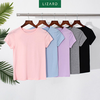 Áo thun trơn nữ Lizard tay ngắn cổ tròn cotton thấm hút mồ hôi - 2SP23T046