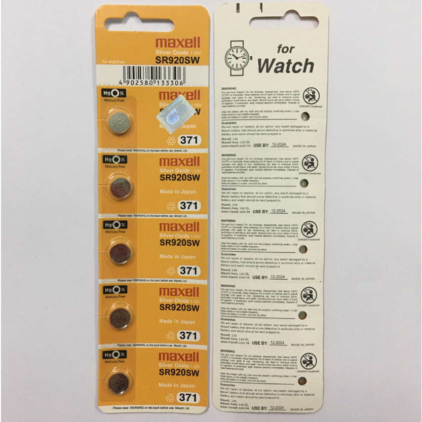 Pin đồng hồ SR920SW Maxell Sliver Oxide 1.55V - Hàng chính hãng