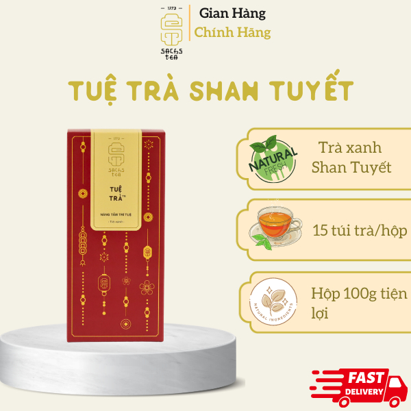 Trà xanh Shan Tuyết SACHS TEA 1773 tuệ trà cao cấp 100g/hộp