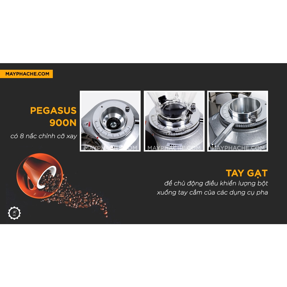 Máy xay cafe, máy xay hạt chuyên dụng Pegasus 900N chính hãng bảo hành 12 tháng