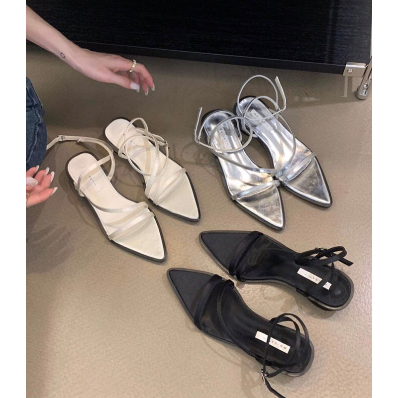 Sandal gót mũi nhọn đơn giản, sang chảnh có bigsize 35-45