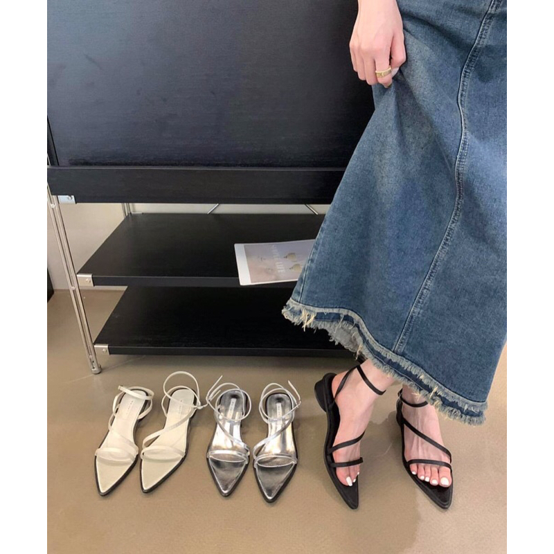 Sandal gót mũi nhọn đơn giản, sang chảnh có bigsize 35-45