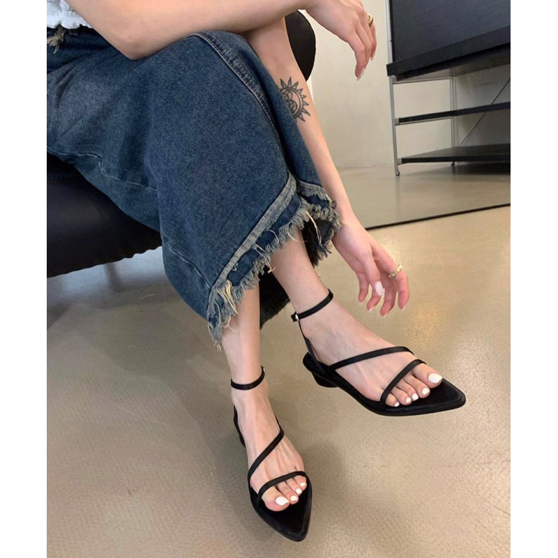 Sandal gót mũi nhọn đơn giản, sang chảnh có bigsize 35-45