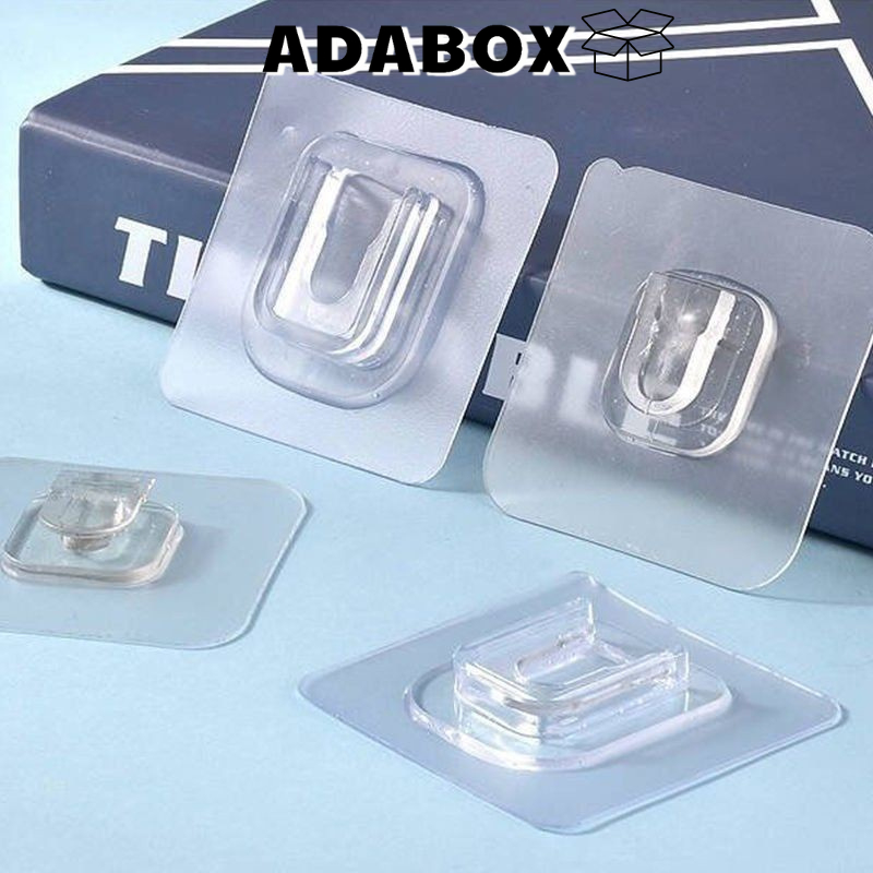 Miếng Dán Treo Đồ Dán Tường Móc Chữ U Thiết Kế Thông Minh Không Cần Khoan Đục Tiện Lợi, Miếng Dán Treo Kệ