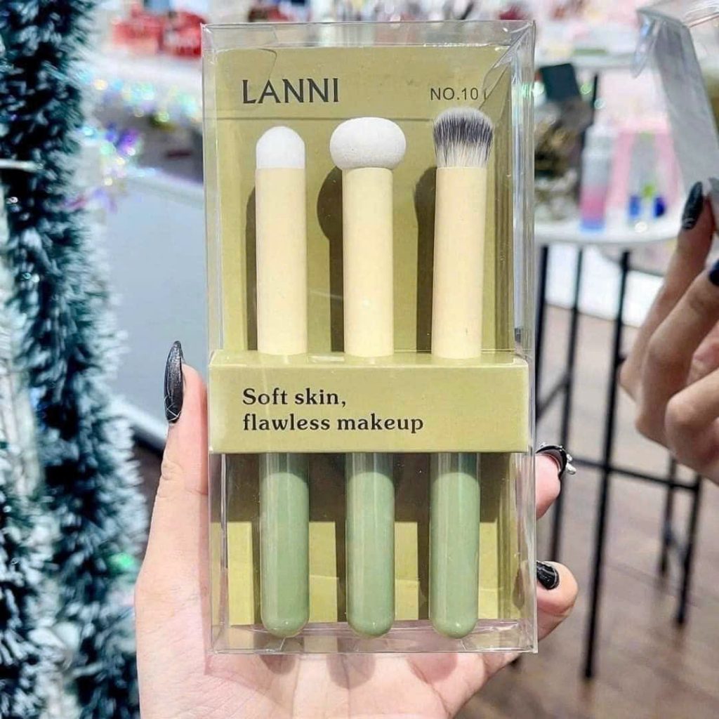 SET 3 CỌ CHE KHUYẾT ĐIỂM & TÁN SON MÔI LANNI