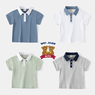 Áo polo bé trai WAPYPY áo thun cổ bẻ cho bé chất cotton hàng xuất Âu Mỹ