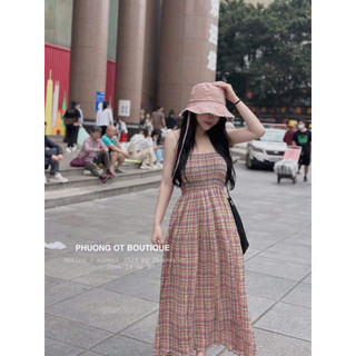 ❤️❤️ Siêu phẩm váy maxi 2 dây kẻ cực xinh ❤️❤️❤️ Hè đến không thể thiếu những item maxi ntn trong tủ đồ đc 😘😘😘😘-lđ