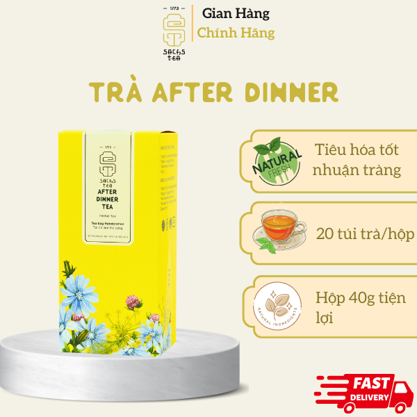 Trà thảo mộc After Dinner SACHS TEA 1773 giúp nhuận tràng, tiêu hóa tốt 40g/hộp