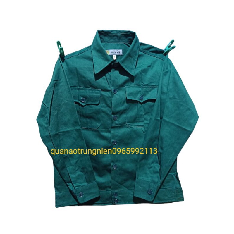 Áo lao động màu xanh