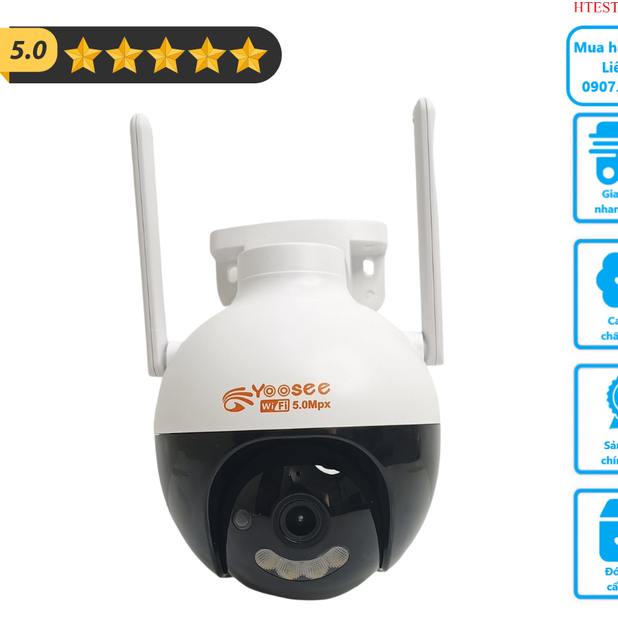 Camera 5MP YOOSEE IP66 Xoay 360 Độ – Đàm Thoại 2 Chiều