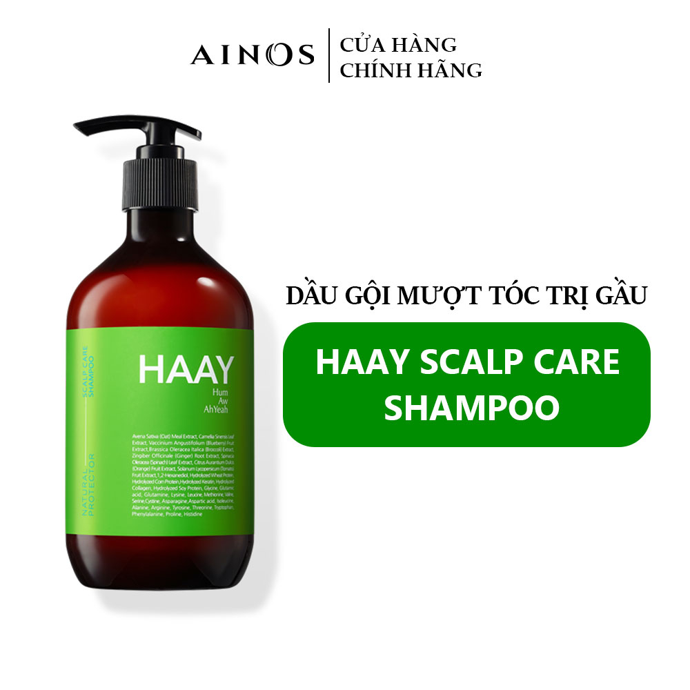 Dầu Gội Haay - Hum Aw AhYeah Ngăn Gàu Dưỡng Da, Ngừa Rụng Tóc Giúp Tóc Mềm Mượt Hơn - Ainos