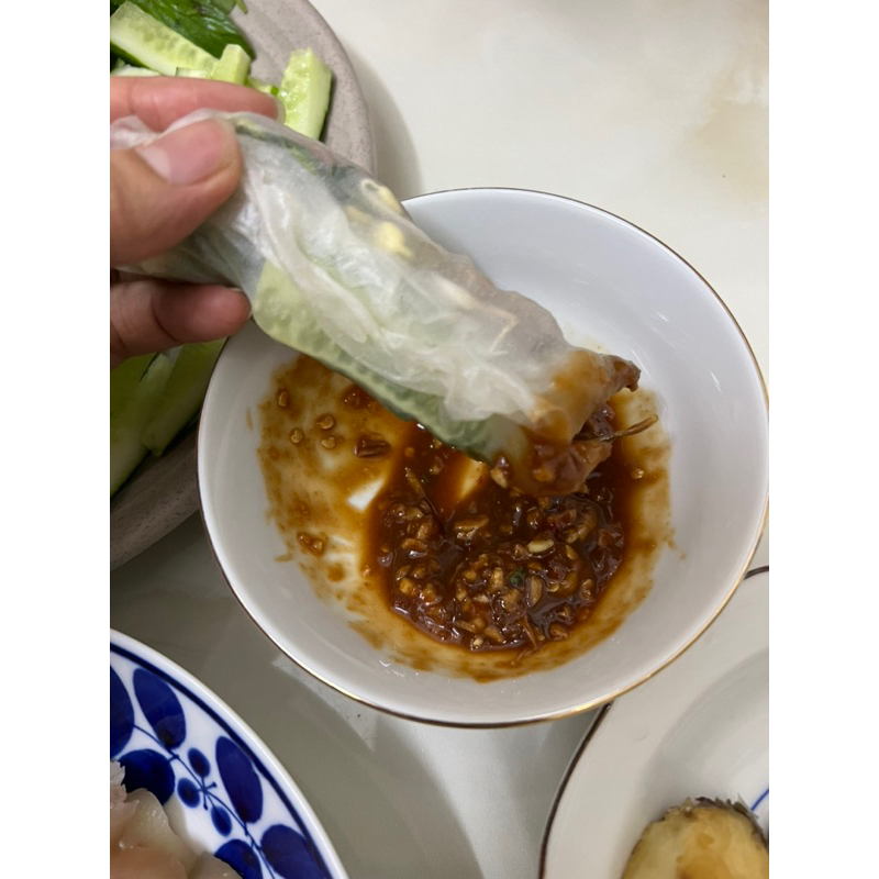 200g bánh tráng nhúng cuốn thịt chả ram không mè Phan Rang