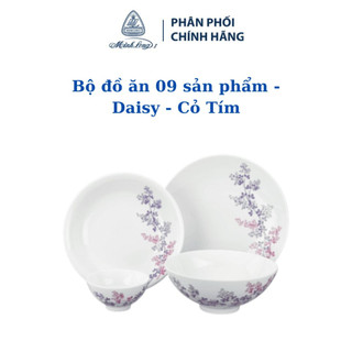 Bộ đồ ăn 09sp daisy cỏ tím 09267 minh long