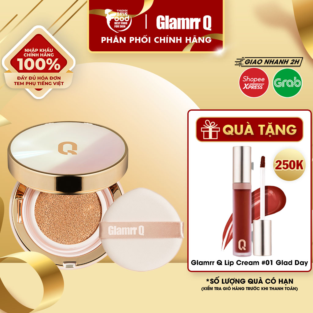 Phấn Nước Che Phủ Mỏng Mịn, Kiềm Dầu Hiệu Quả Glamrr Q Long Wear DD Cushion SPF50/PA+++
