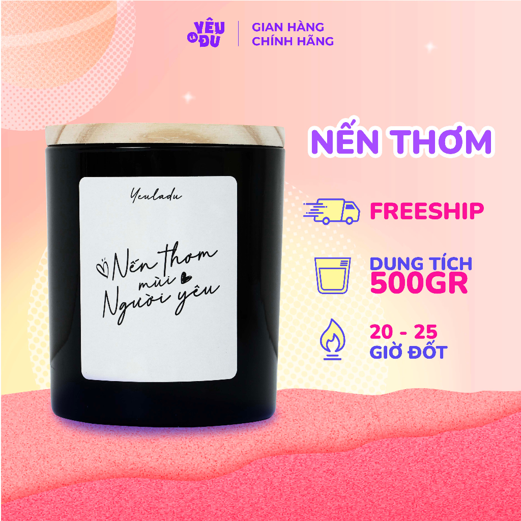 Nến thơm mùi người yêu Yêu Là Đủ Shop - Quà tặng an toàn dễ thương cho bạn nữ