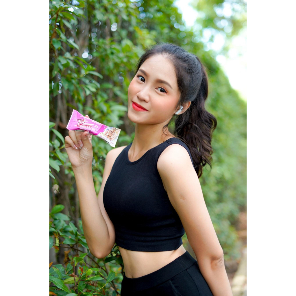 Thanh năng lượng gạo lứt ngũ cốc hạt và chà bông, rong biển, trái cây Nonglamfood 17g | Giảm cân, tập gym, ăn chay tốt