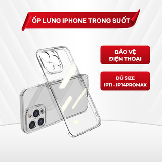 Ốp lưng iphone Trong Suốt Viền Thẳng Chống Sốc Cho iphone N076