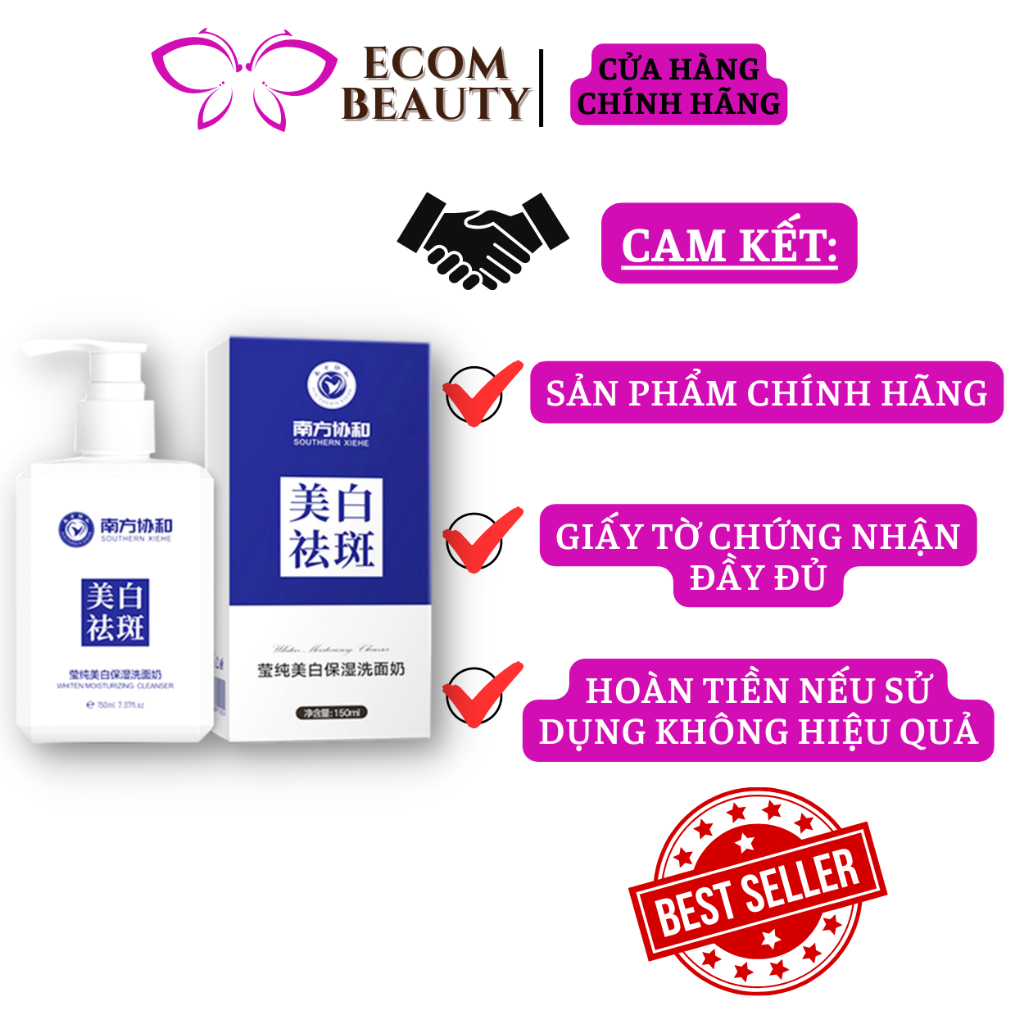 Sữa rửa mặt sữa ong chúa FACIAL CLEANSER - Sữa rửa mặt trắng da, sạch mụn, cải thiện mụn thâm cho nam nữ - ECOM BEAUTY